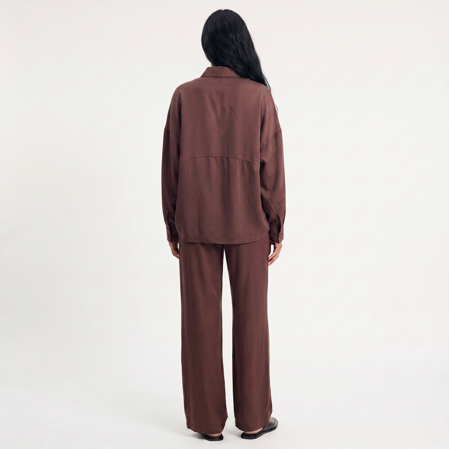 Chemise fluide satinée Coupe ample et élégante