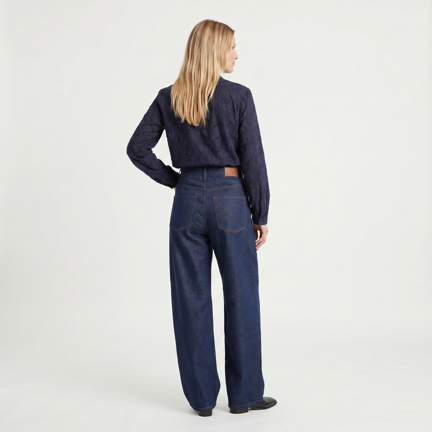 Blouse fluide manches longues Coupe droite et féminine