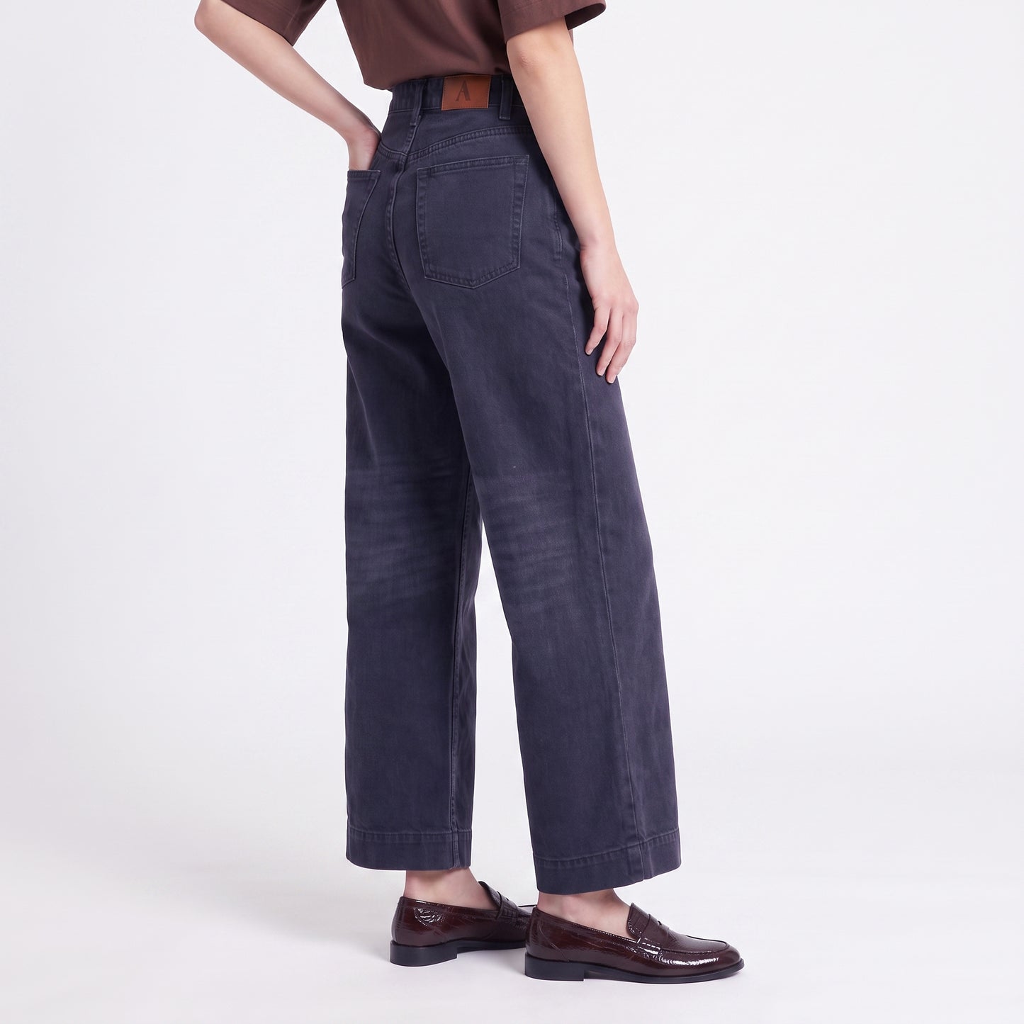 Jean cropped Taille haute Jambes larges