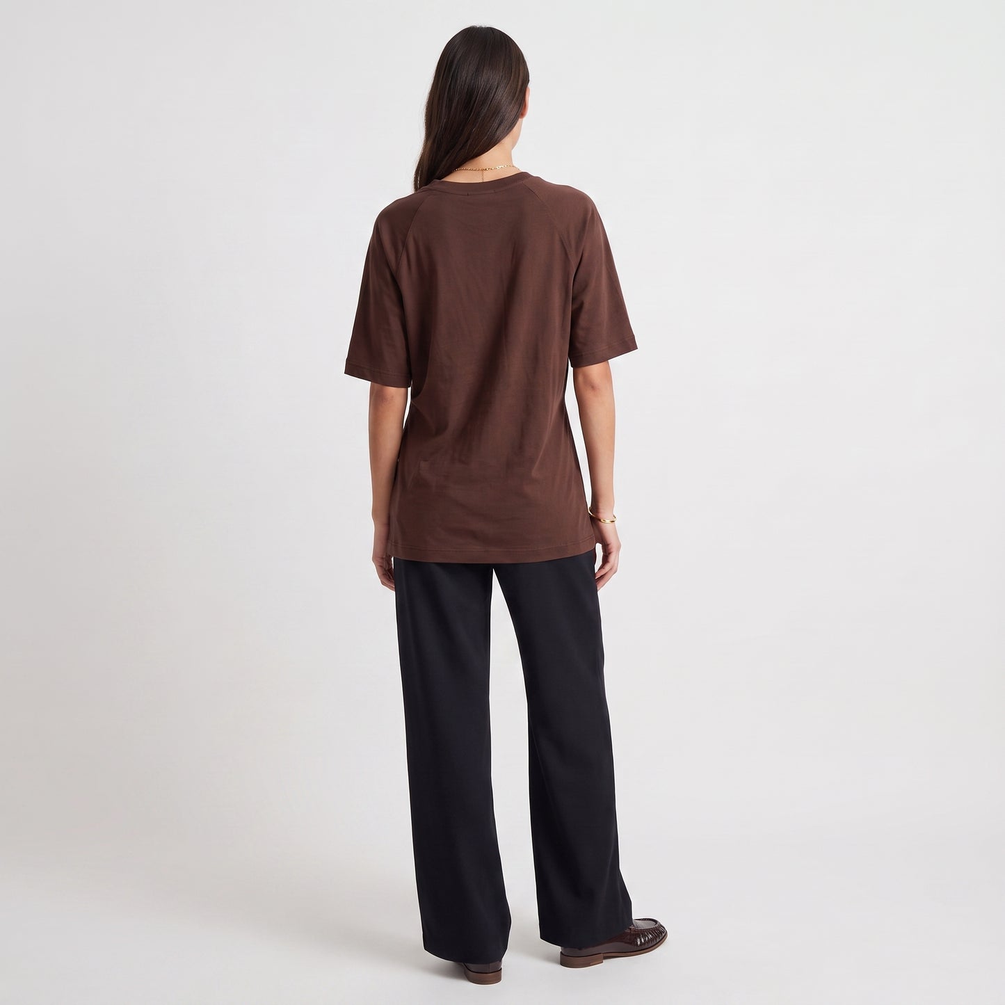 T-shirt fluide, Encolure ronde