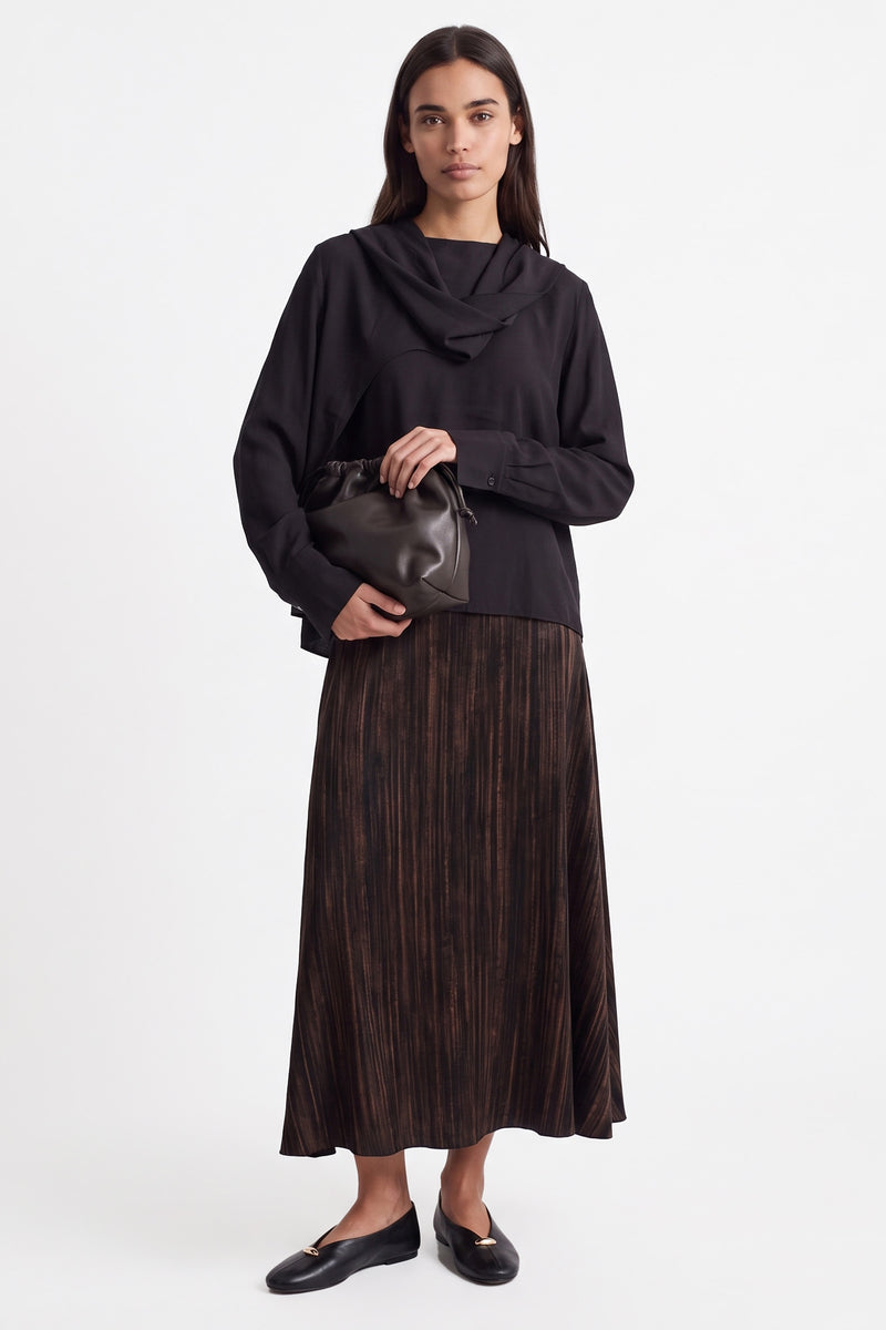 Blouse fluide Col drapé Coupe ample et féminine