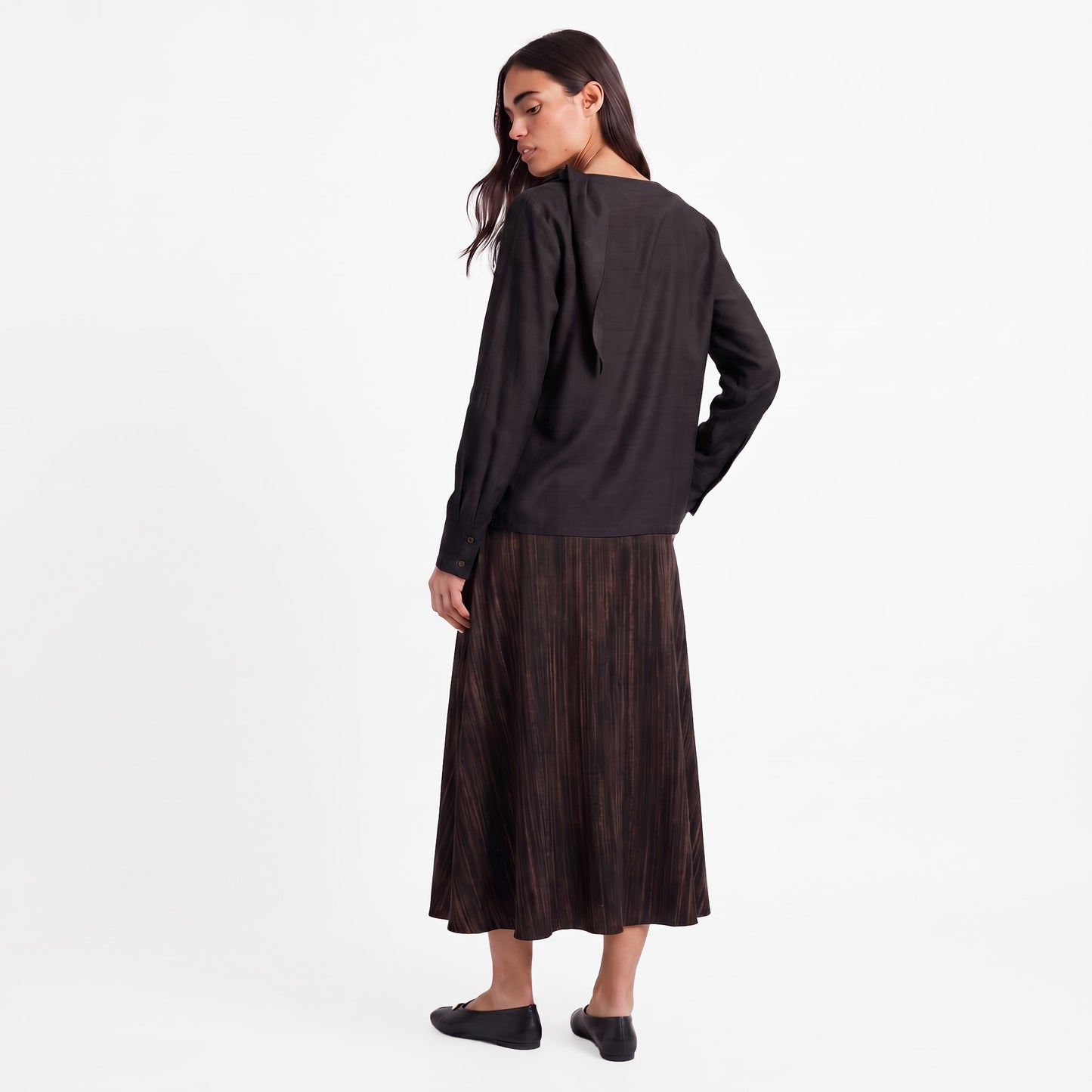 Blouse fluide Col drapé Coupe ample et féminine