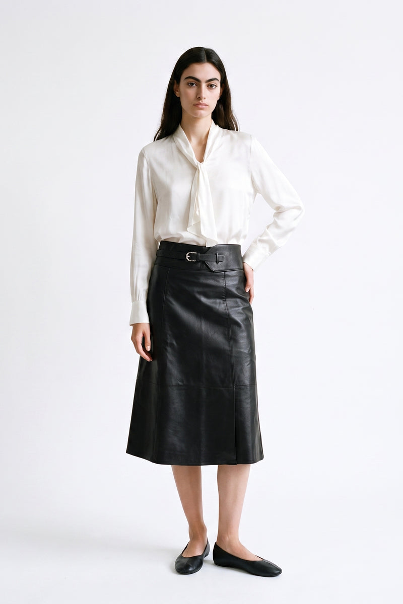 Blouse fluide Col lavallière à noue