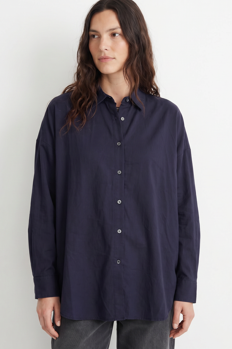 Chemise fluide satinée Coupe ample et élégante