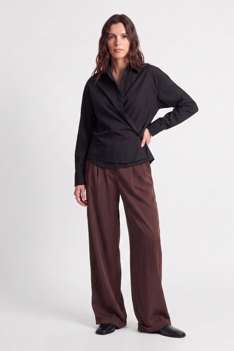 Chemise portefeuille Manches longues Taille marquée