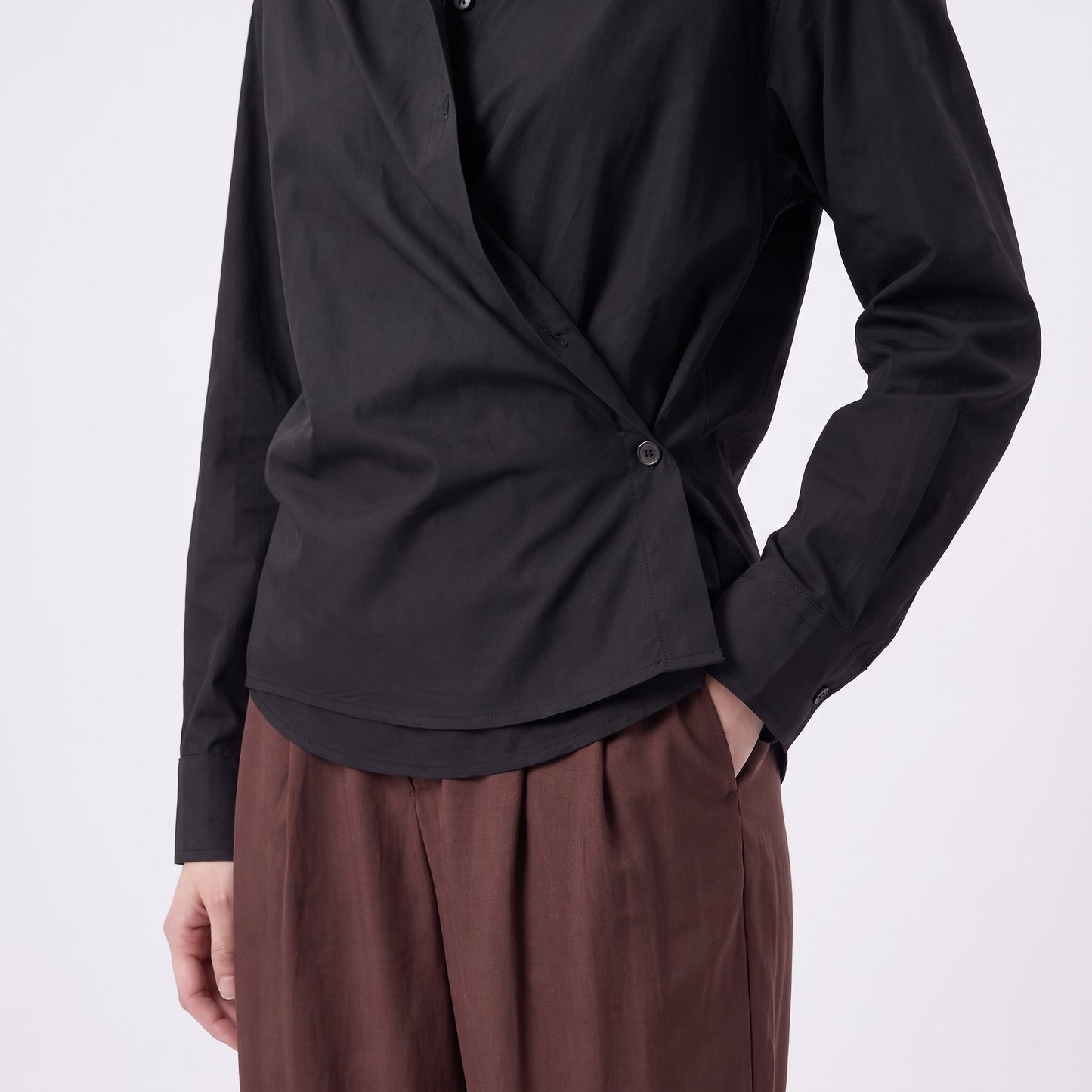 Chemise portefeuille Manches longues Taille marquée