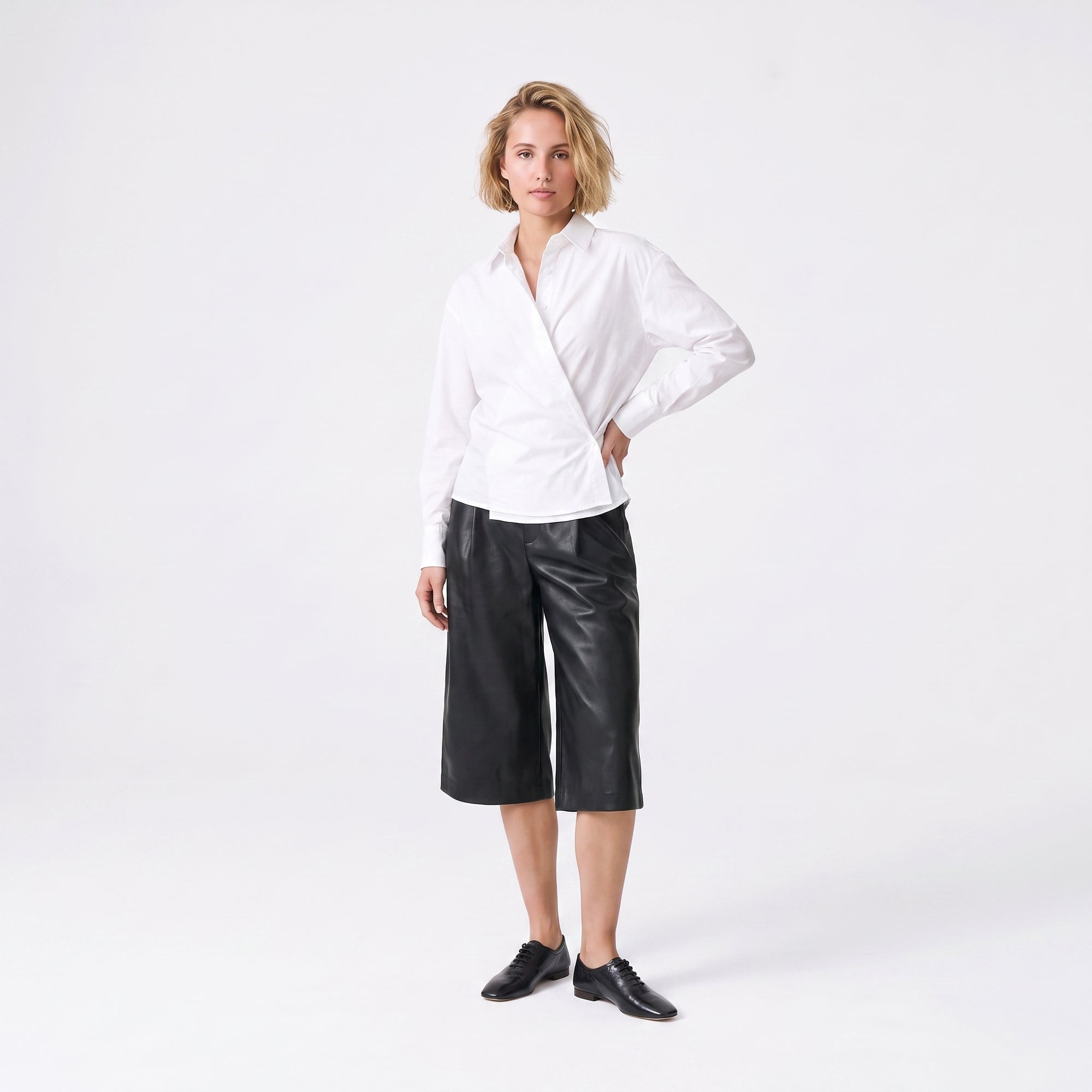 Chemise portefeuille Manches longues Taille marquée