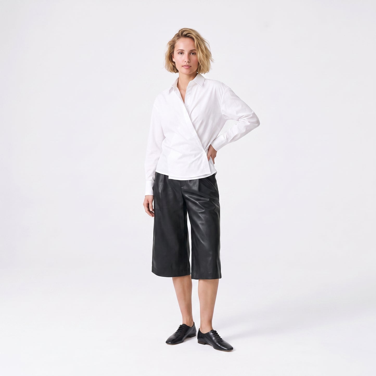 Chemise portefeuille Manches longues Taille marquée
