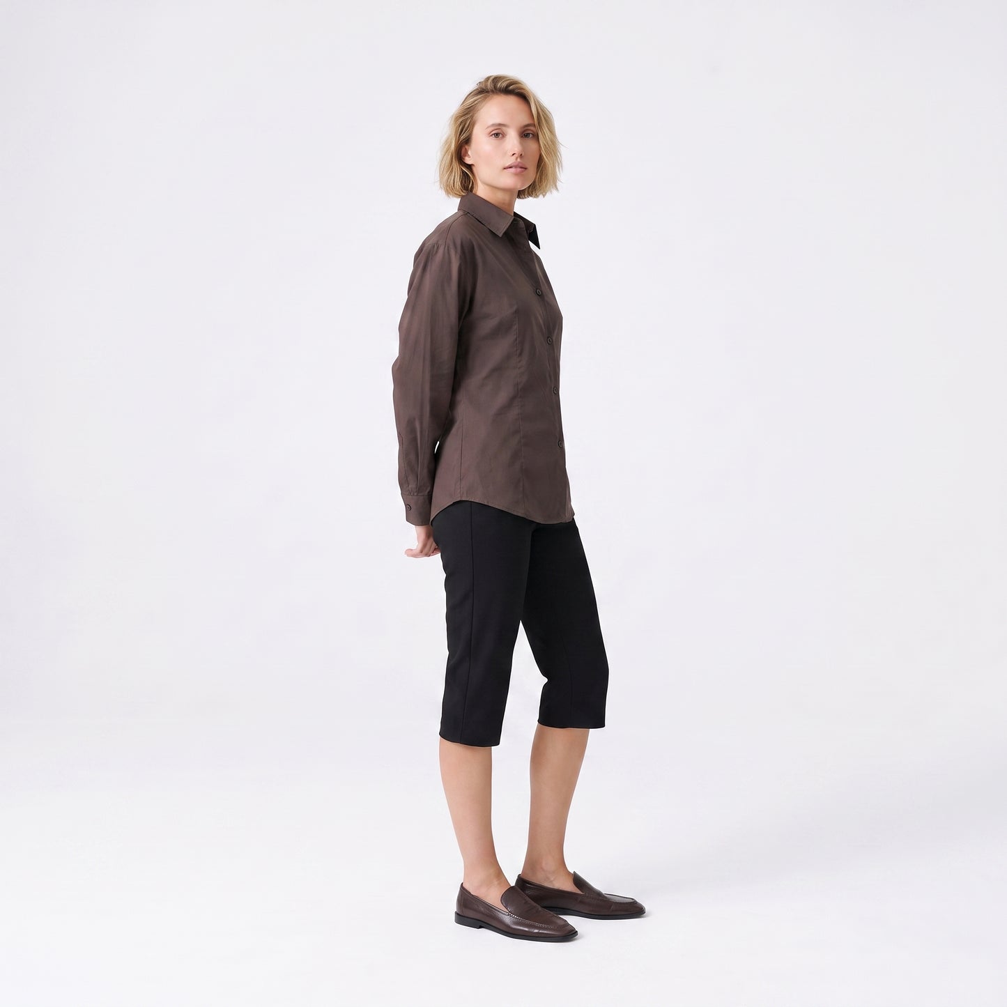 Chemise fluide Col classique Manches longues