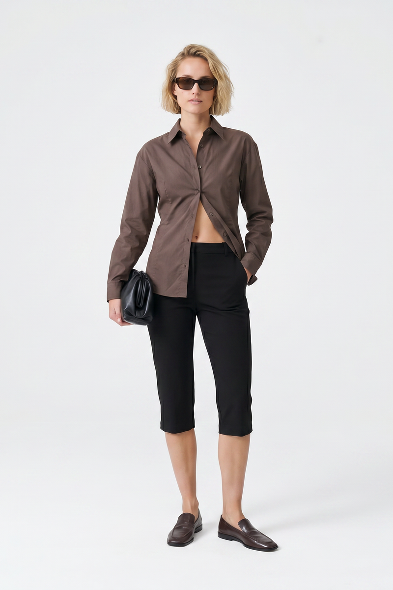Chemise fluide Col classique Manches longues