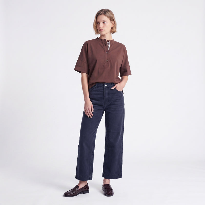 Jean cropped Taille haute Jambes larges
