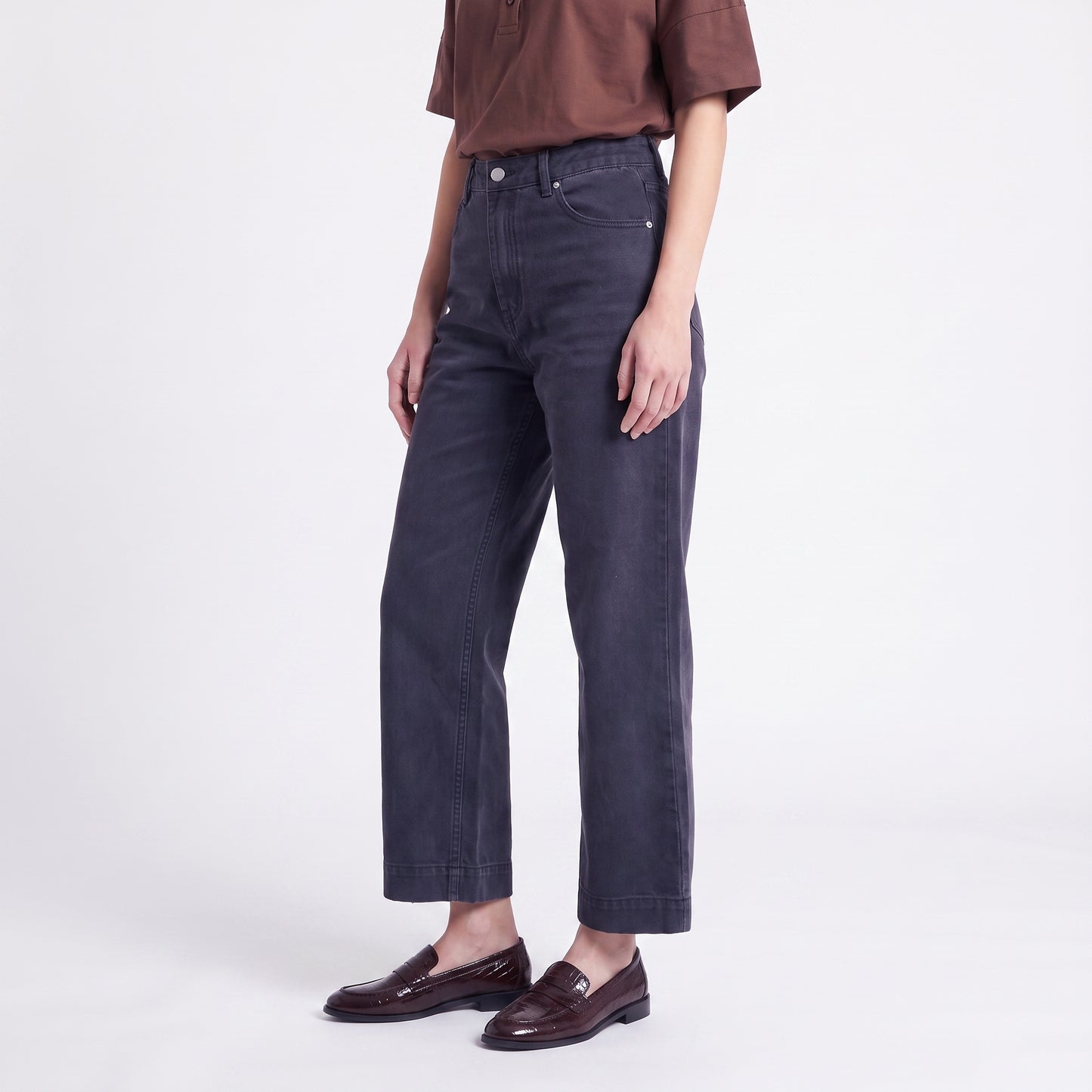 Jean cropped Taille haute Jambes larges
