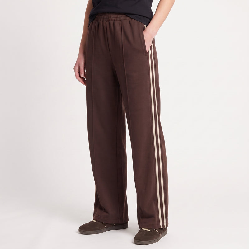 Pantalon large Taille élastiquée Bandes contrastées sur les côtés