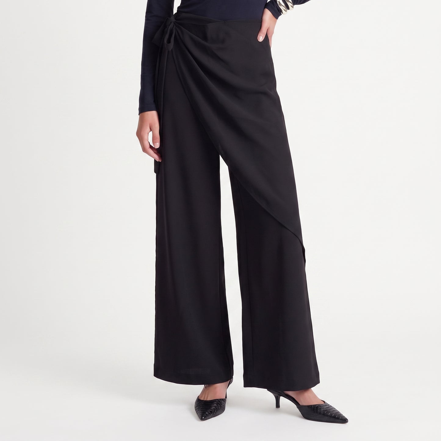 Pantalon large portefeuille Taille haute 
