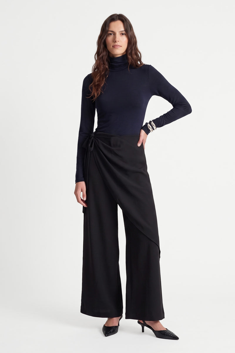 Pantalon large portefeuille Taille haute 