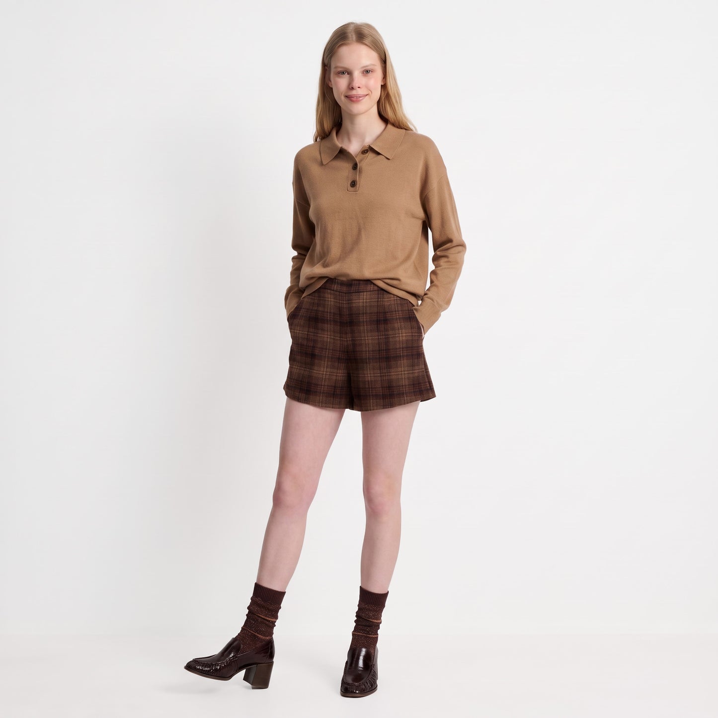 Pull col polo Maille douce et confortable 