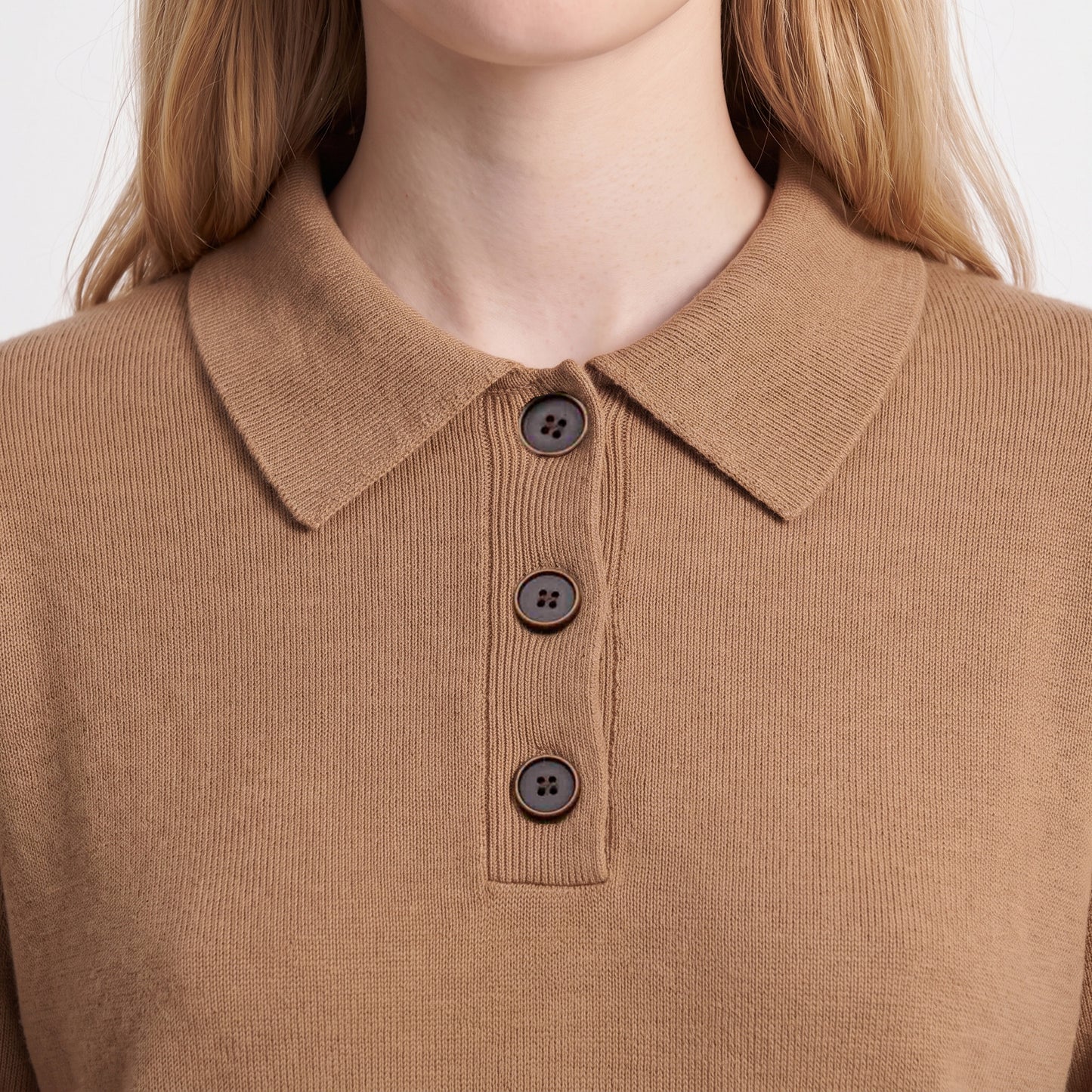 Pull col polo Maille douce et confortable 