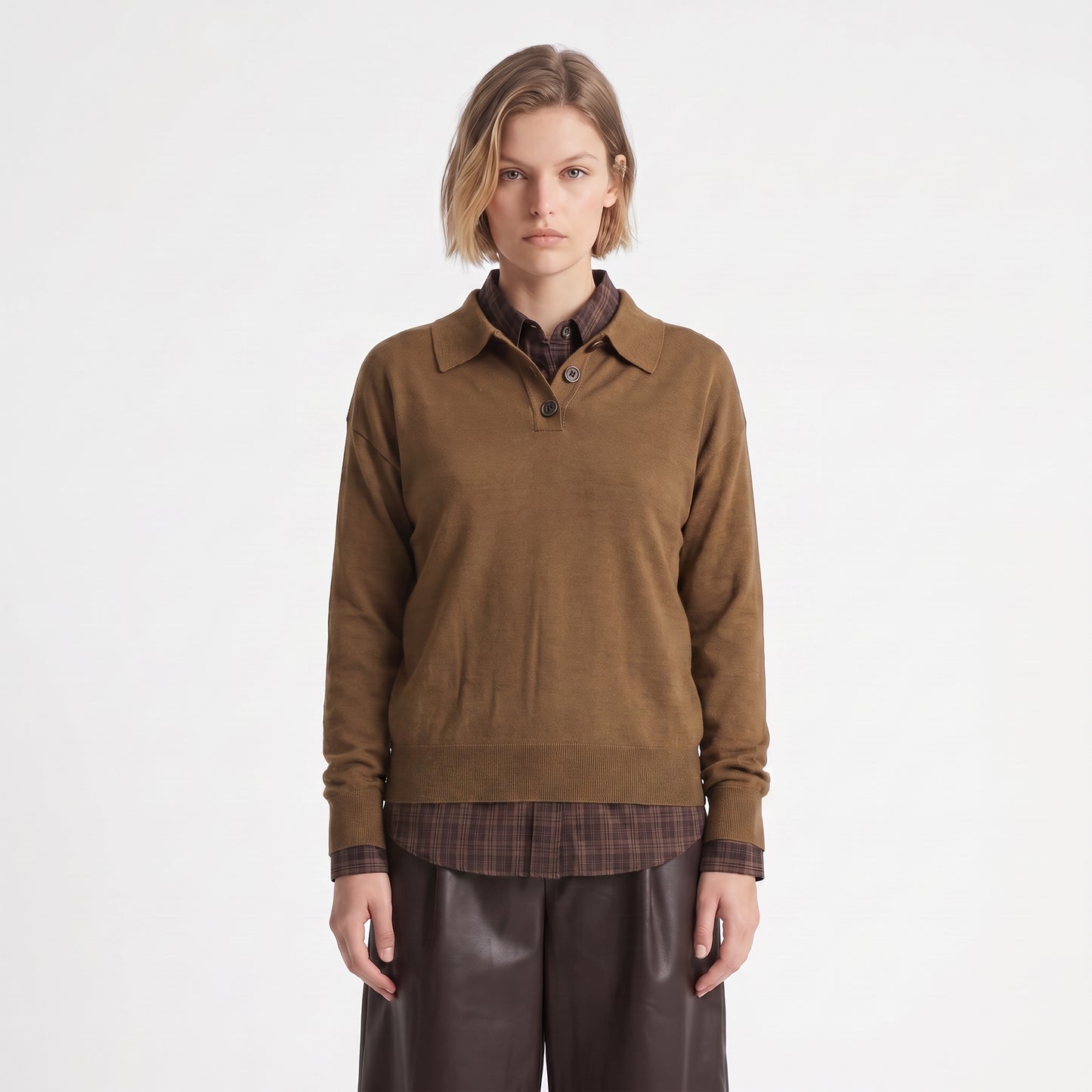 Pull col polo Maille douce et confortable 
