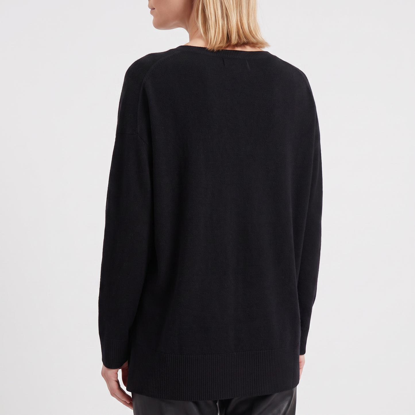 Pull en maille fine col V