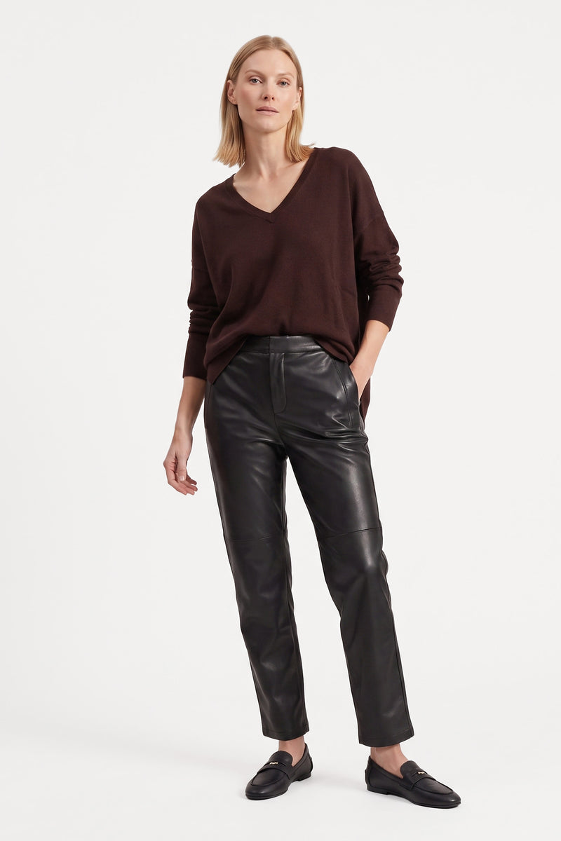 Pull en maille fine col V