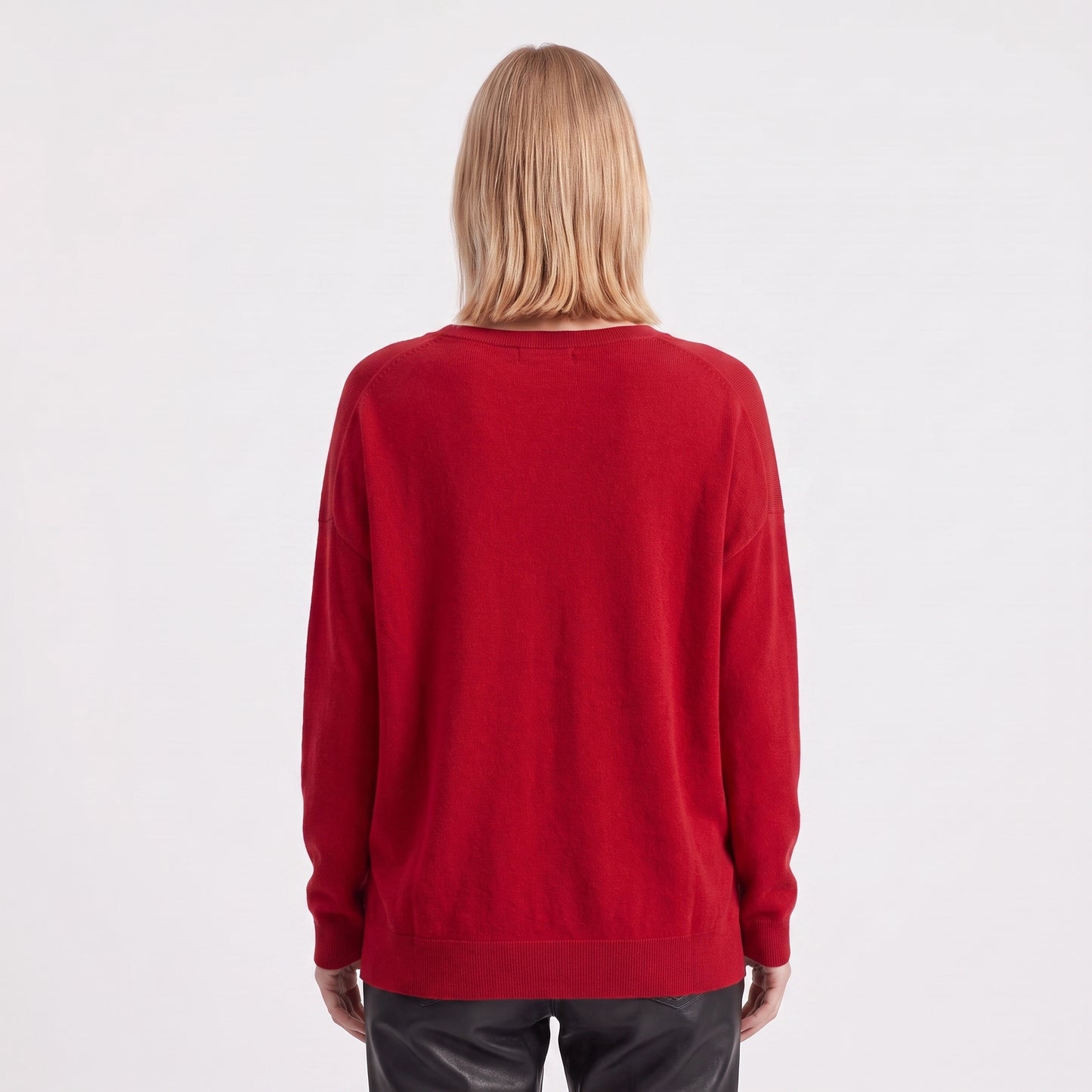 Pull en maille fine col V