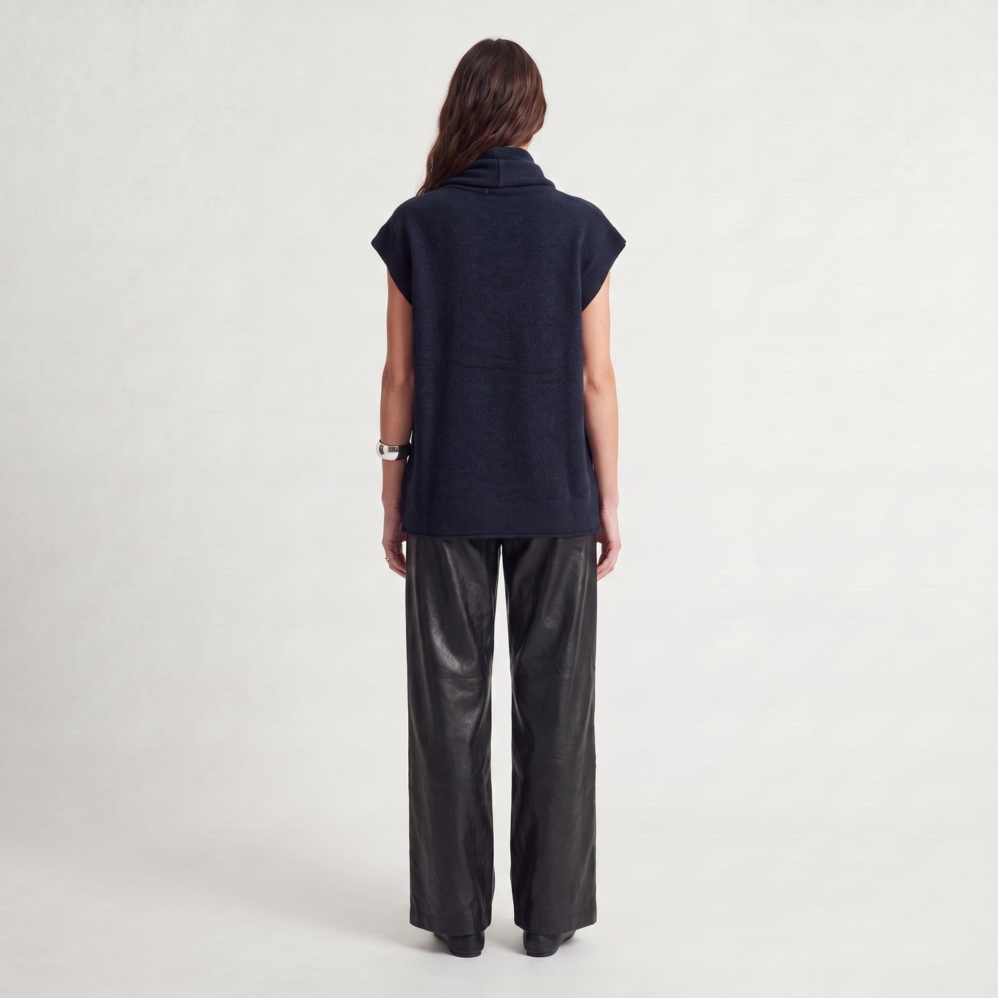 Pull sans manches Col lavallière
