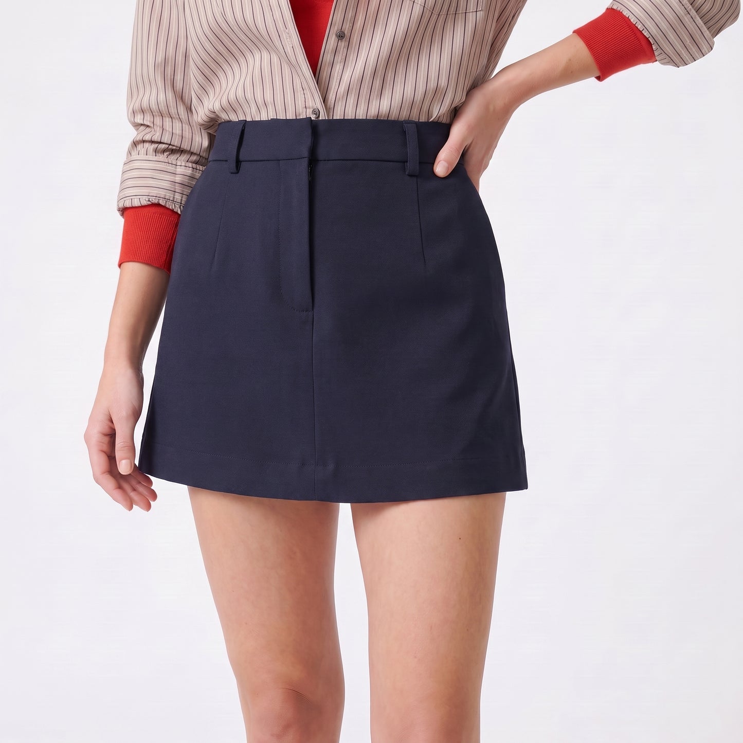 Short taille haute Coupe élégante Poches sur les côtés