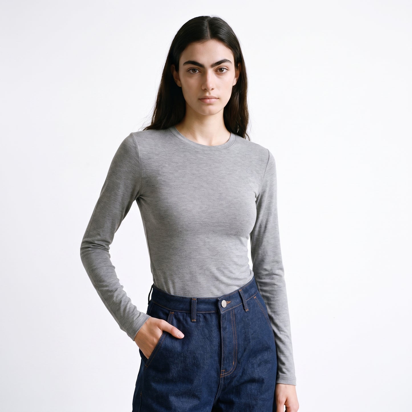 T-shirt en jersey Col rond