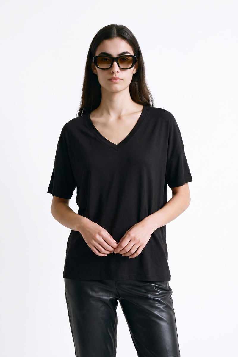 T-shirt rayé col rond