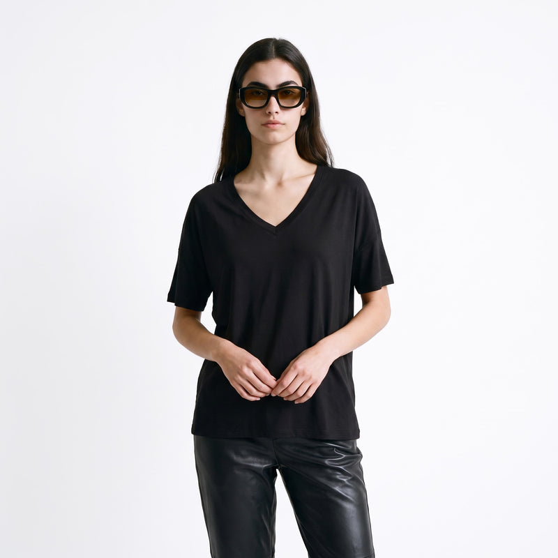 T-shirt rayé col rond