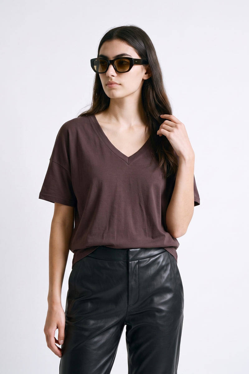 T-shirt rayé col rond