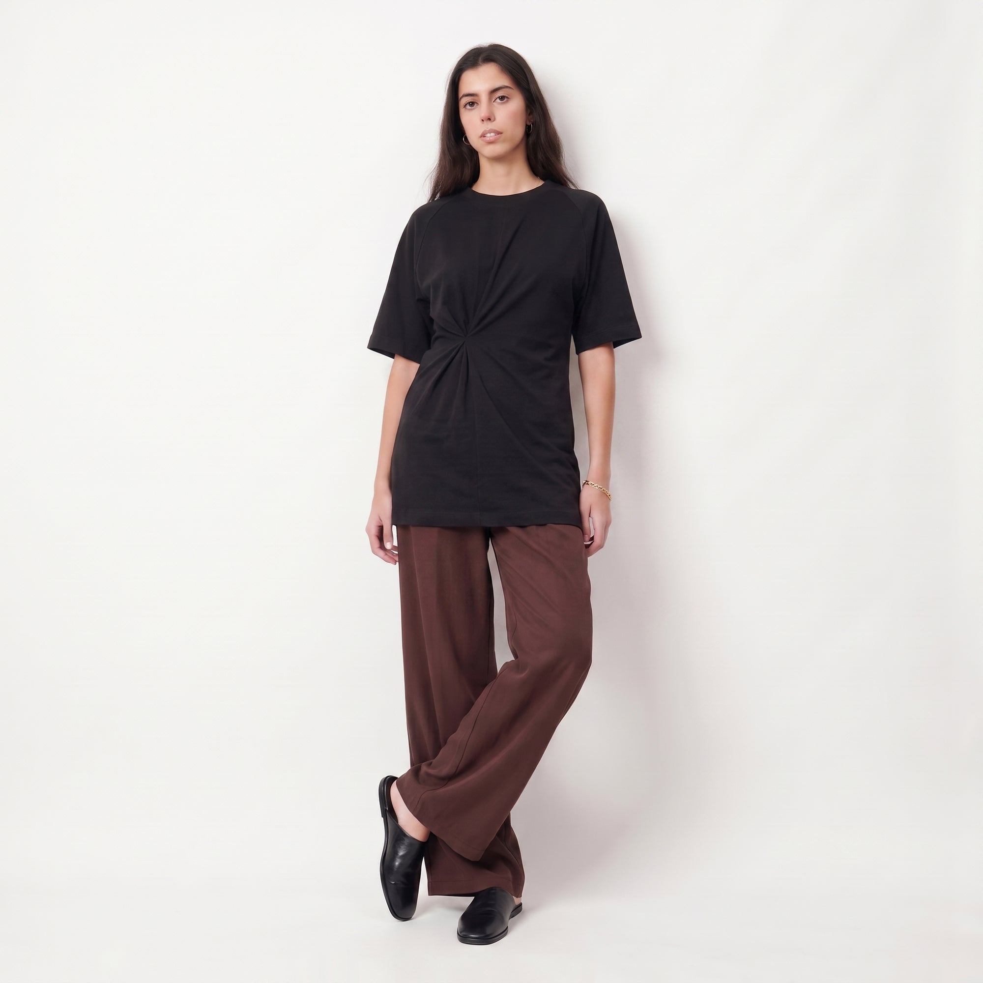 T-shirt fluide, Encolure ronde