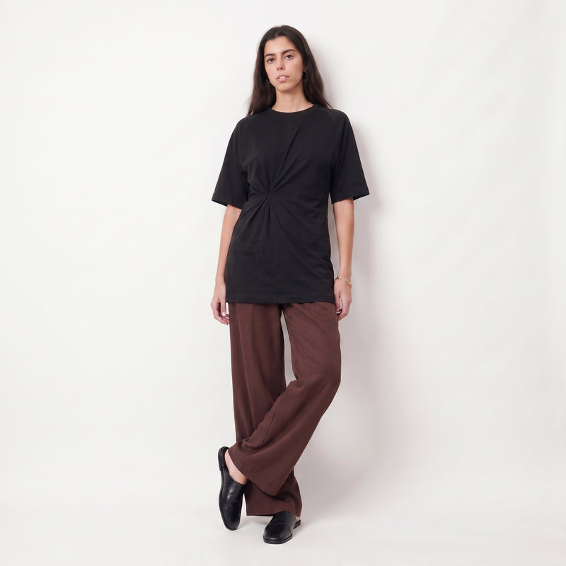 T-shirt fluide, Encolure ronde
