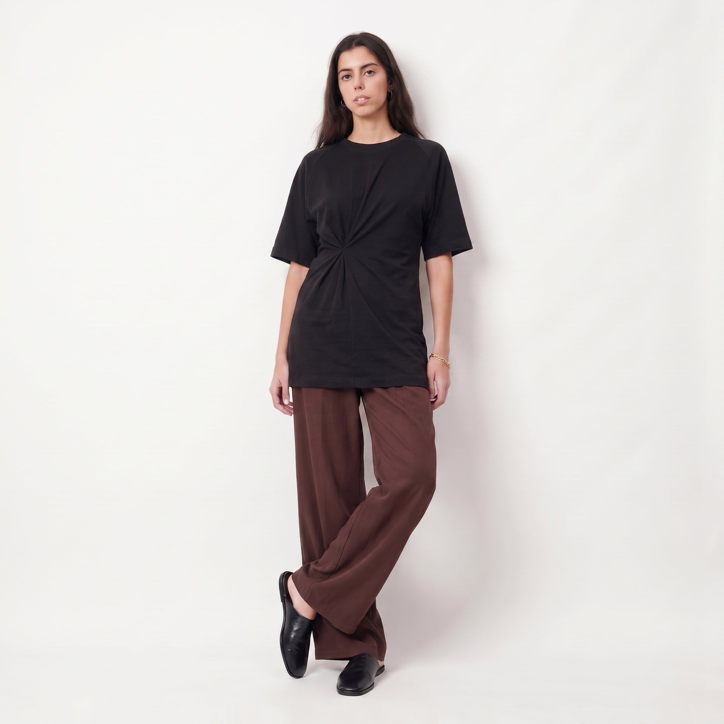 T-shirt fluide, Encolure ronde