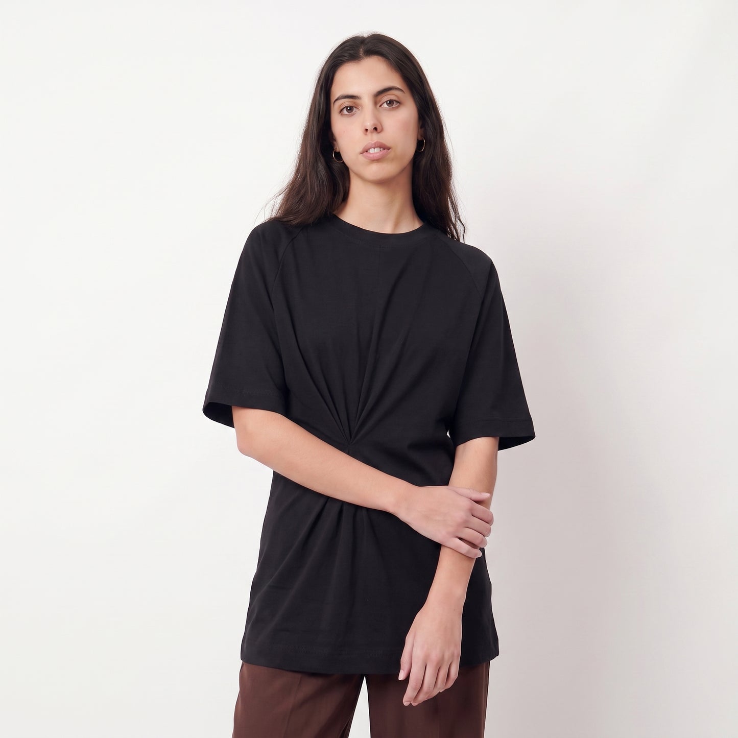 T-shirt fluide, Encolure ronde