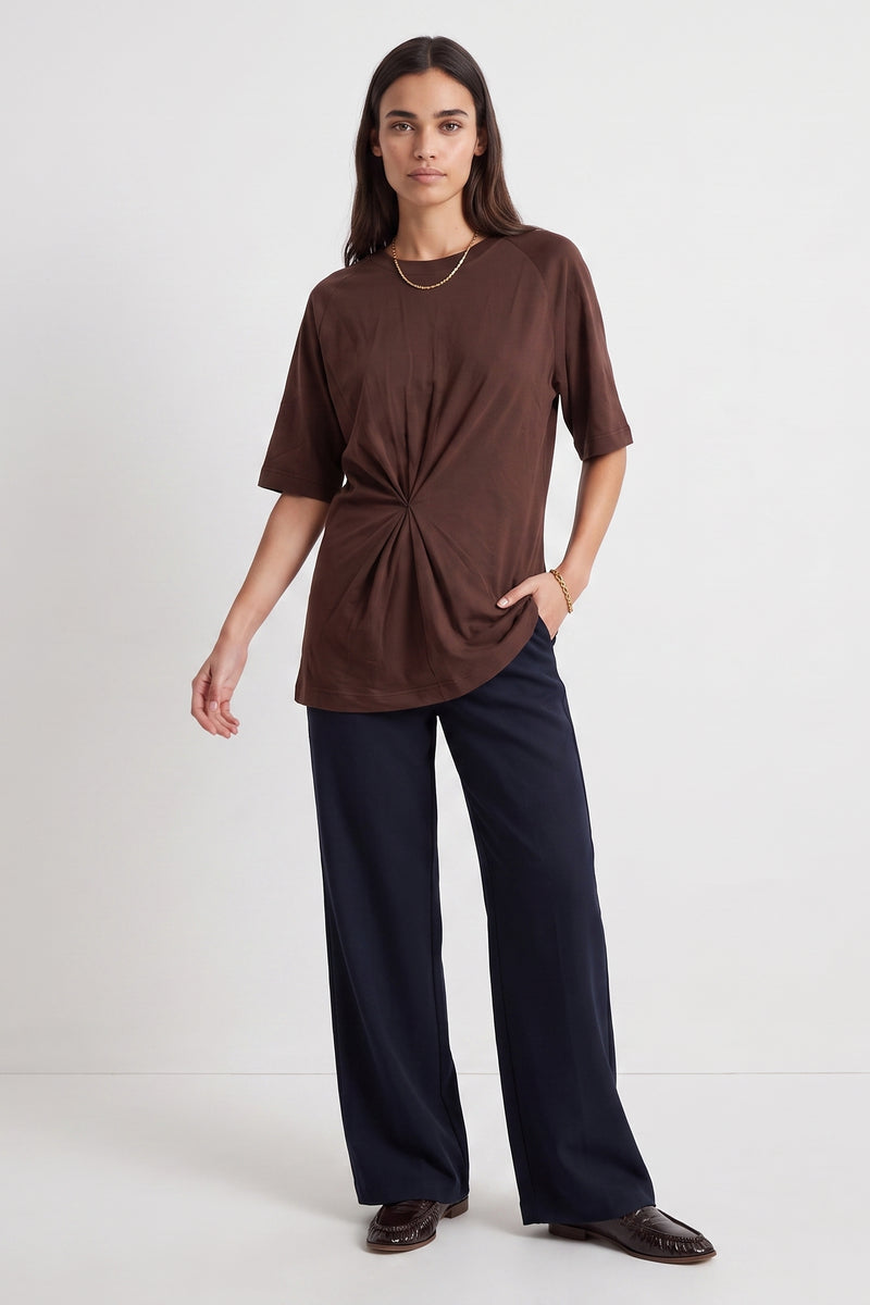 T-shirt fluide, Encolure ronde