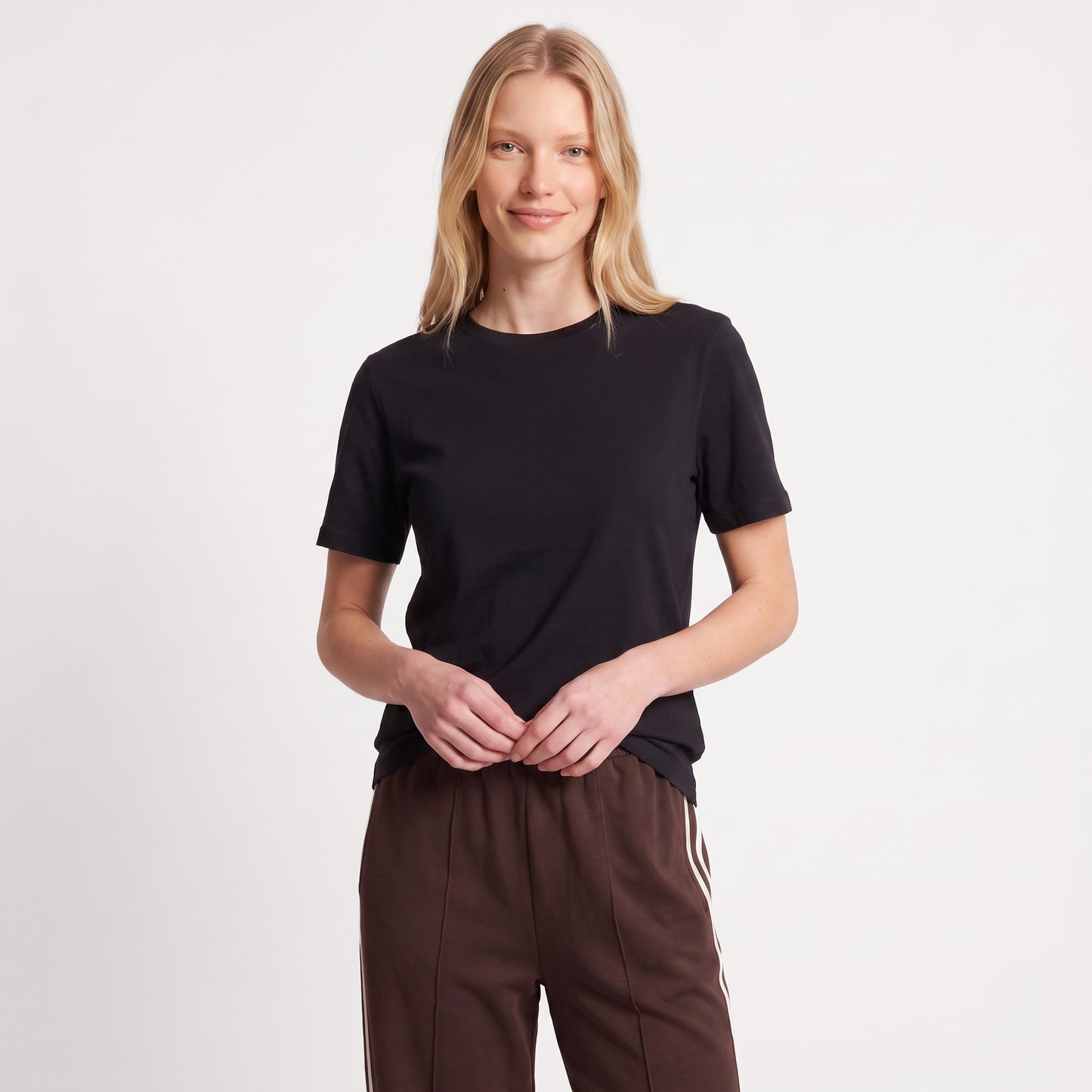 T-shirt manches courtes Encolure ronde Coupe droite