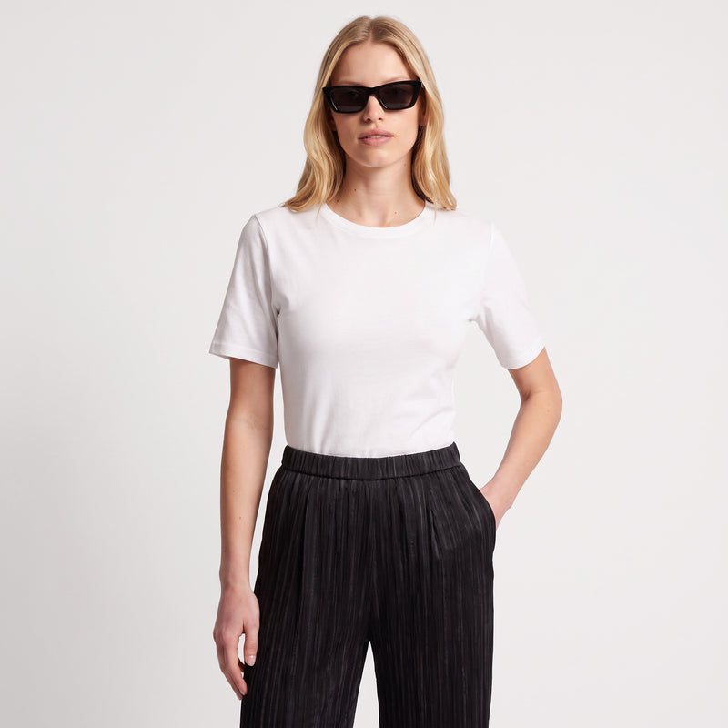 T-shirt manches courtes Encolure ronde Coupe droite
