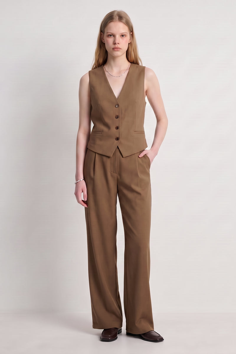 Gilet tailleur sans manches Décolleté en V