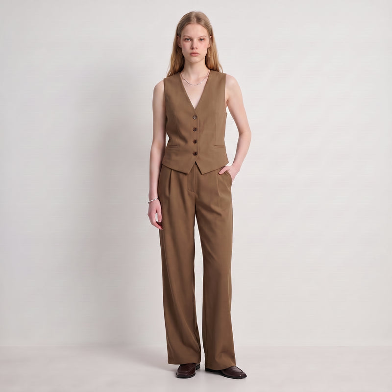 Gilet tailleur sans manches Décolleté en V