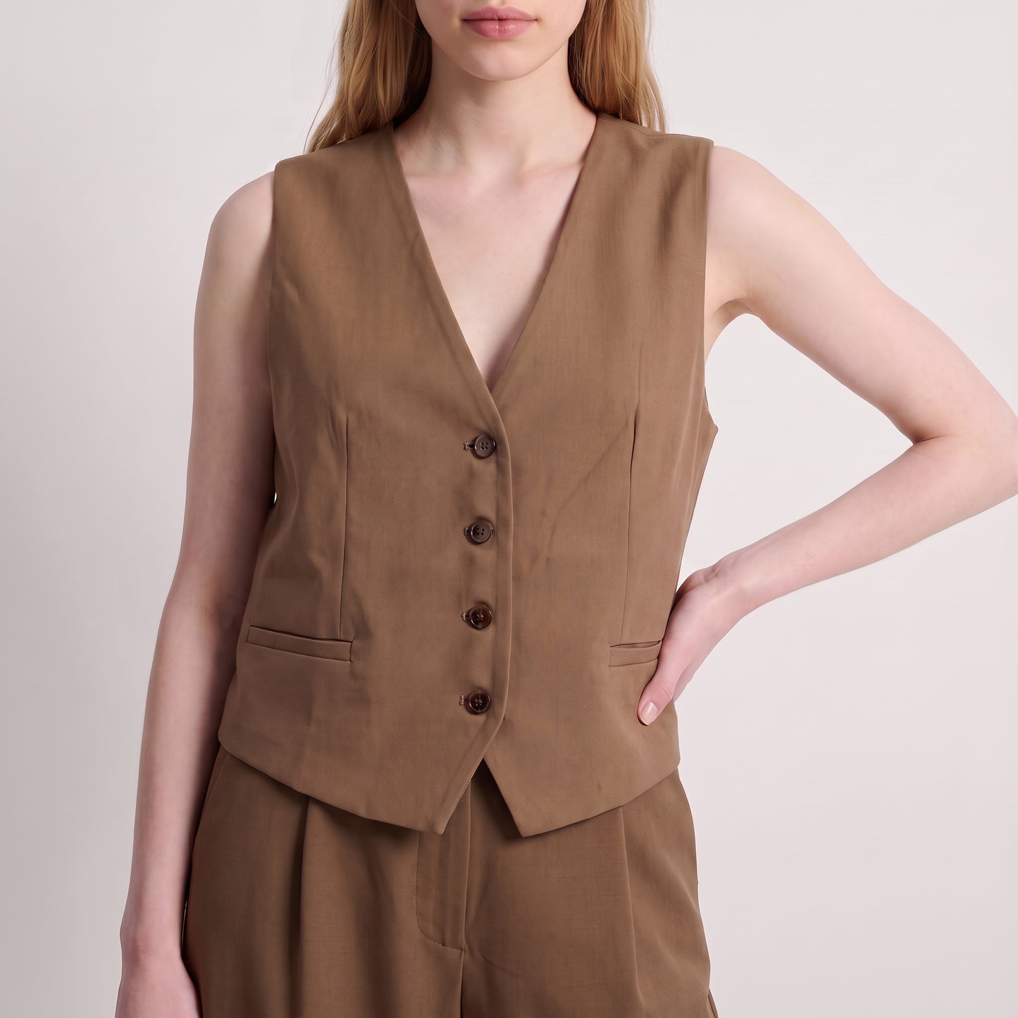 Gilet tailleur sans manches Décolleté en V