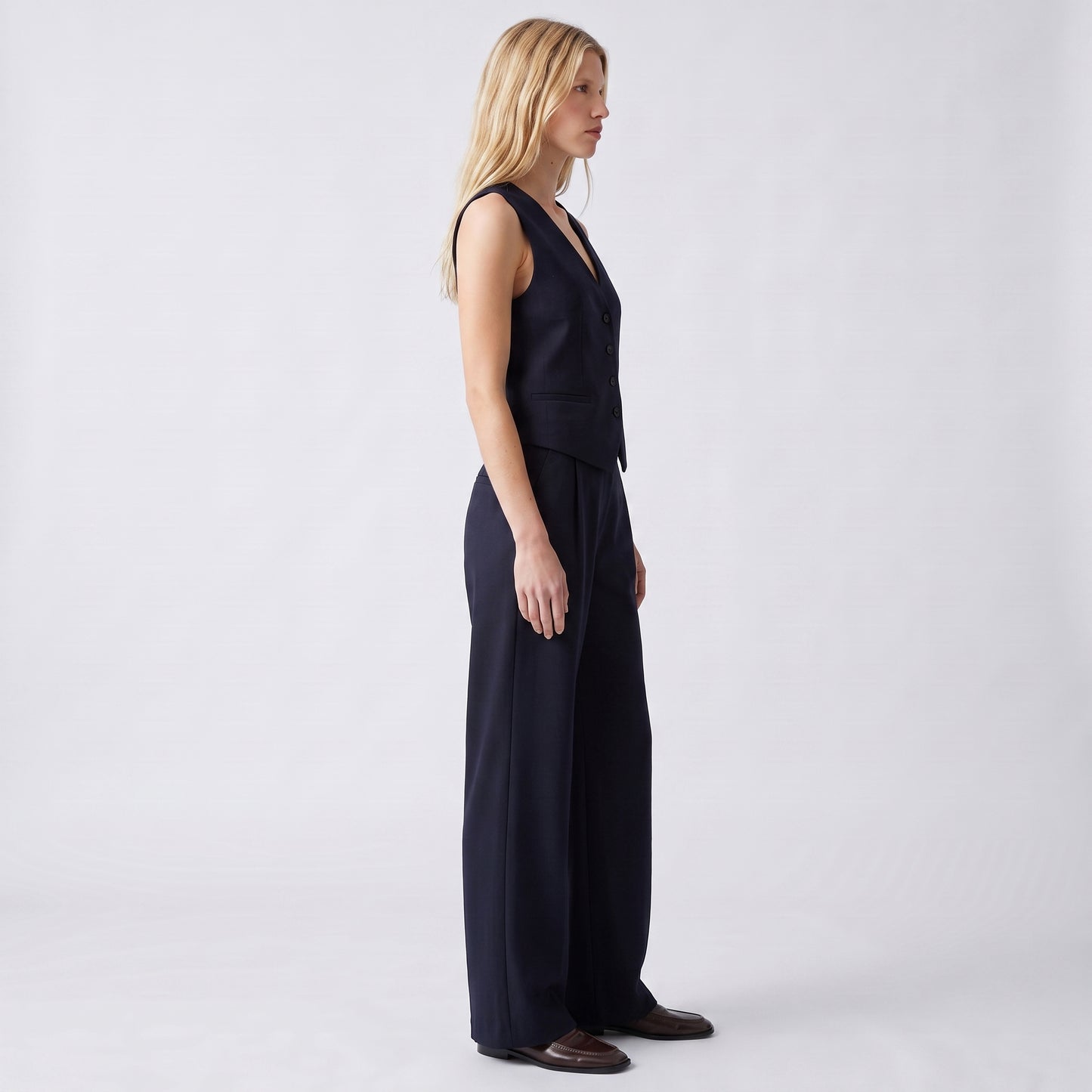 Gilet tailleur sans manches Décolleté en V