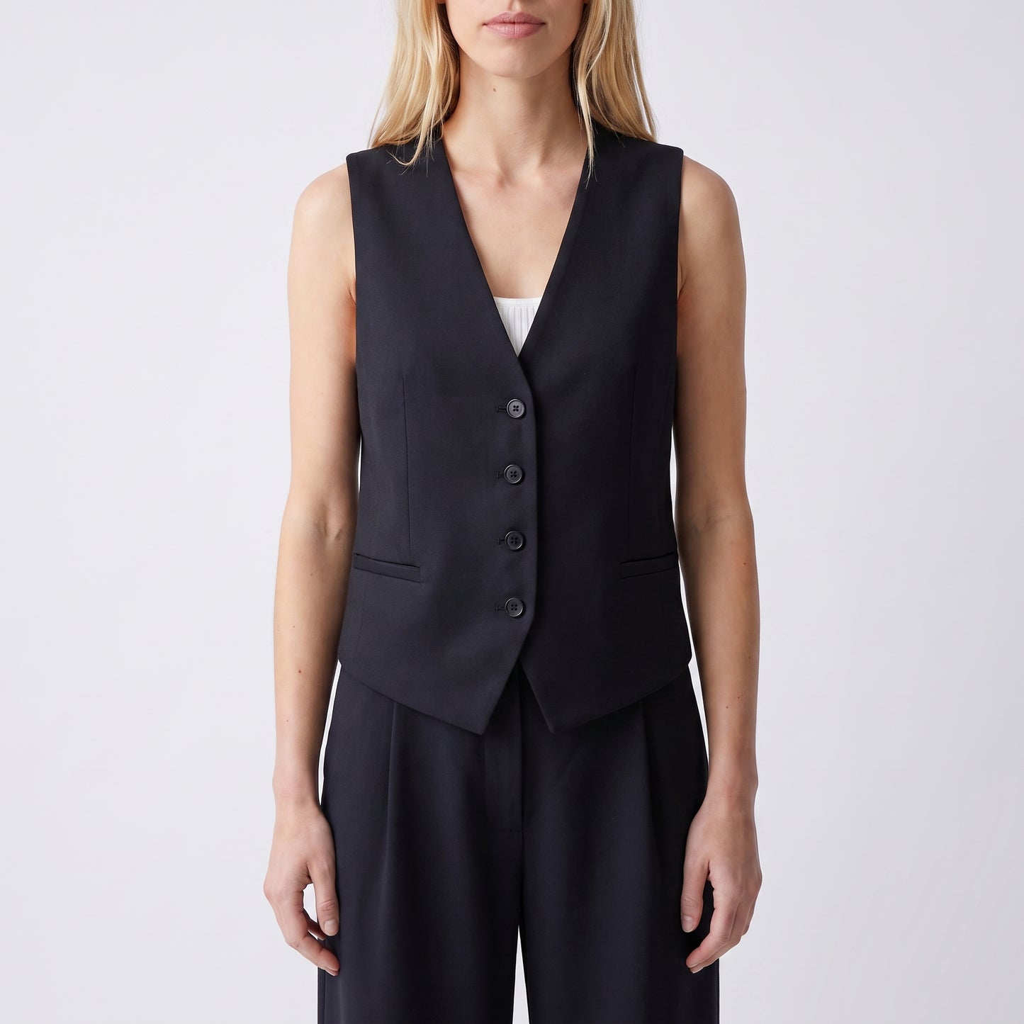 Gilet tailleur sans manches Décolleté en V